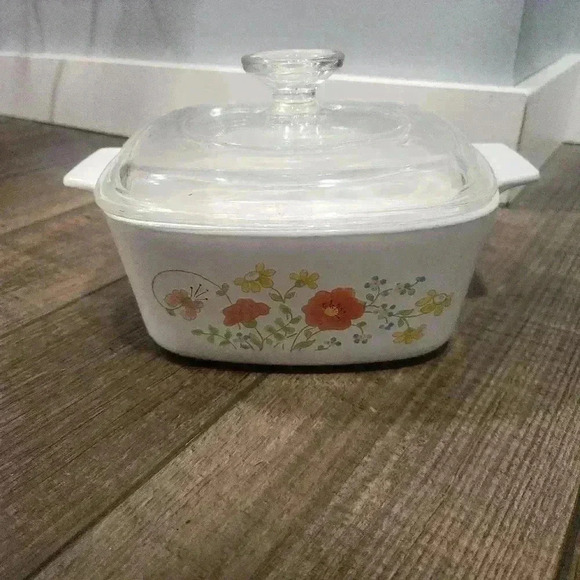 Corning Ware, "Wild Flower", A-1 1/2-B, One And A Half Quart Dish,  With Lid - Picture 1 of 5